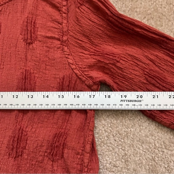 Flax Linen Blend Long Sleeve Tunic Top - Picture 6 of 7